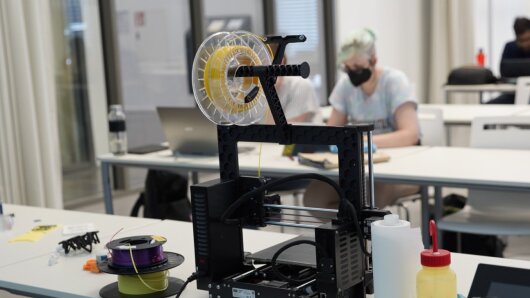 Portable 3D printer used by the Lichtwerkstatt Makerspace.