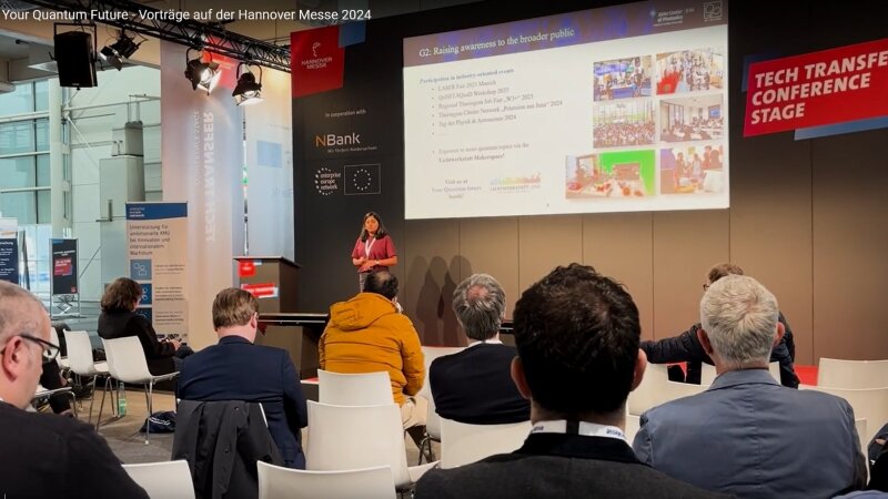 placeholder image — Tech stage talks on "Your Quantum Future" at the Hannovermesse 2024.