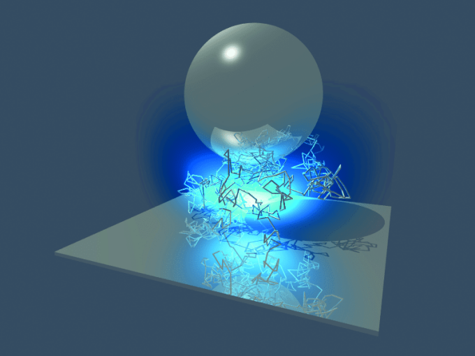 Visualization of quantum energy densities of the photon field at a microsphere.